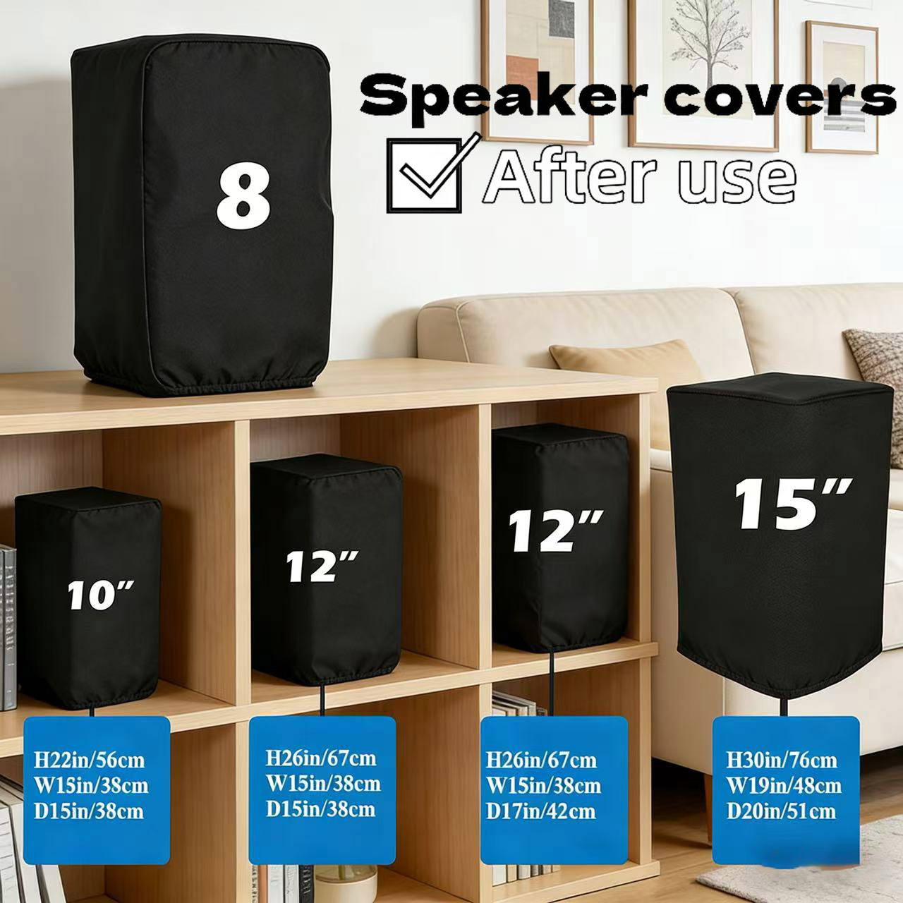 Home Cinema Equipment - Durable Black 210D Oxford Cloth Speaker