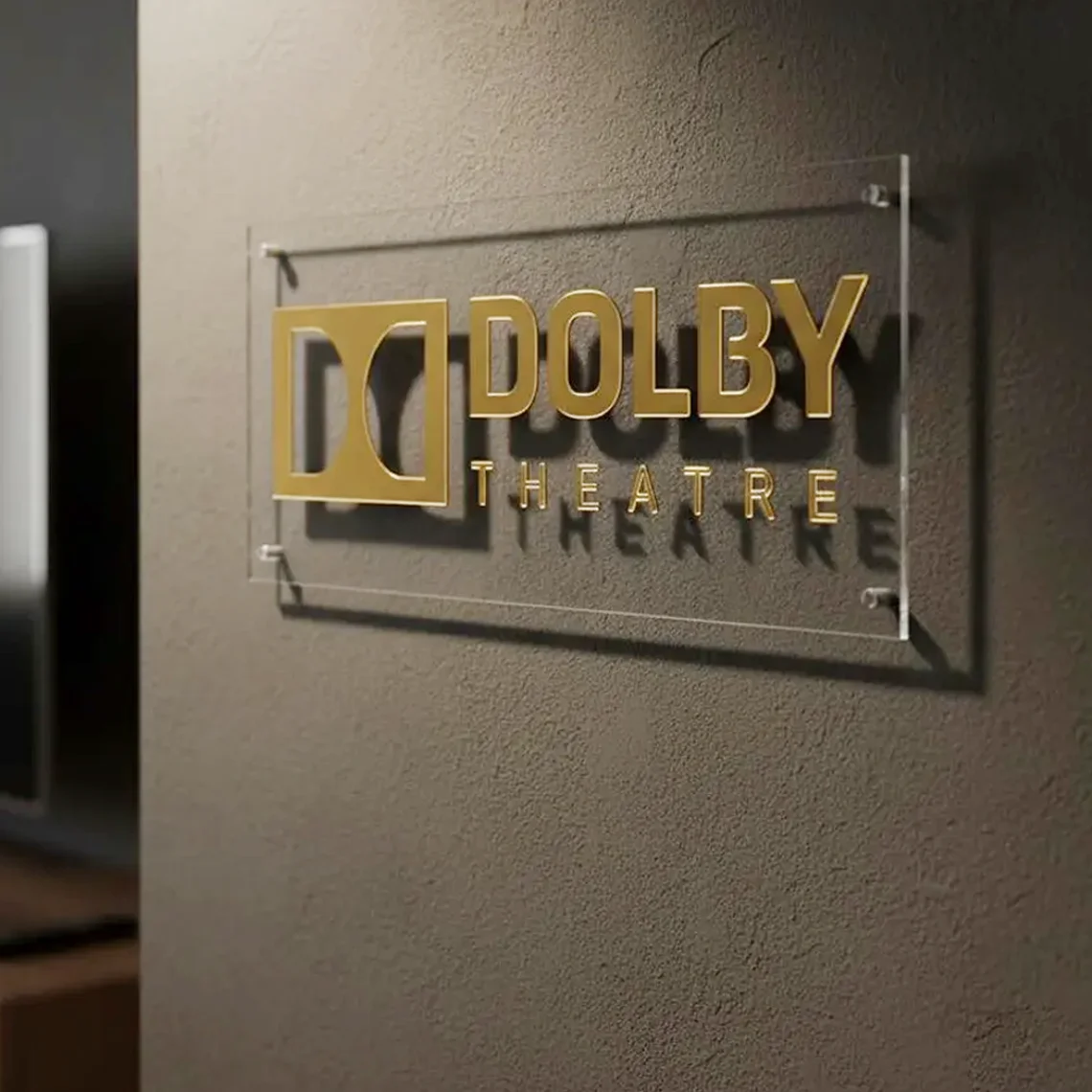 Home Cinema Dolby Atmos - 3D Dolby Atmos Clear Acrylic Sign