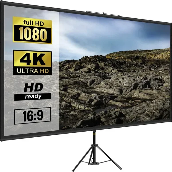 Projector Tripod Stand - Tripod Projector Screen with Stand 80