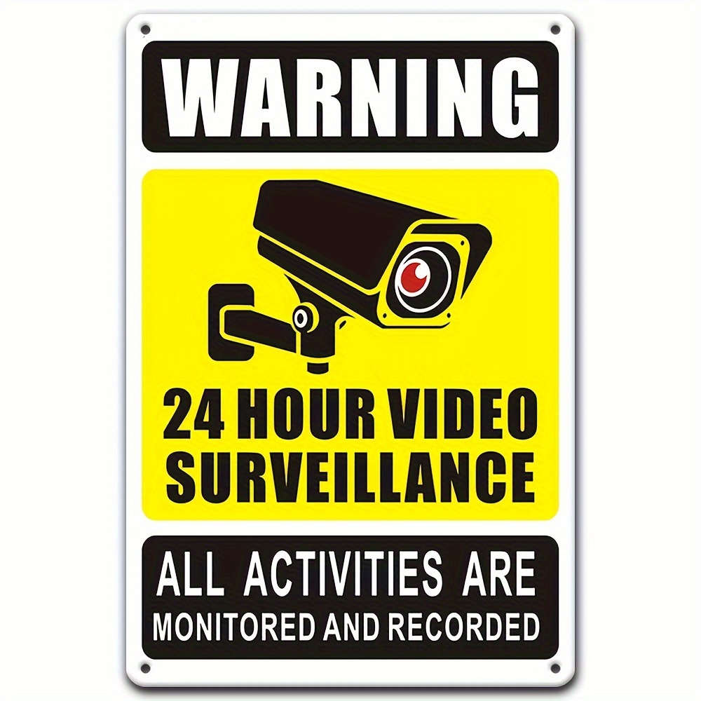 Home Cinema Outdoor - 24/7 Video Surveillance Warning Sign -