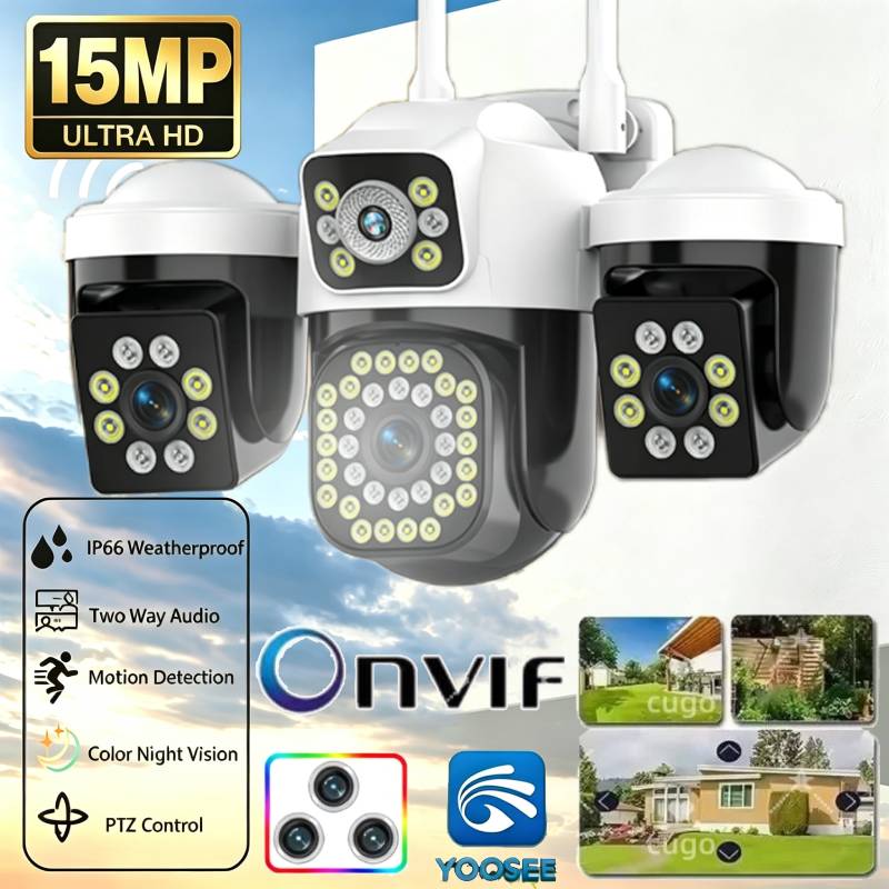 Home Cinema Outdoor - 15MP Triple Lenses Triple Screens PTZ
