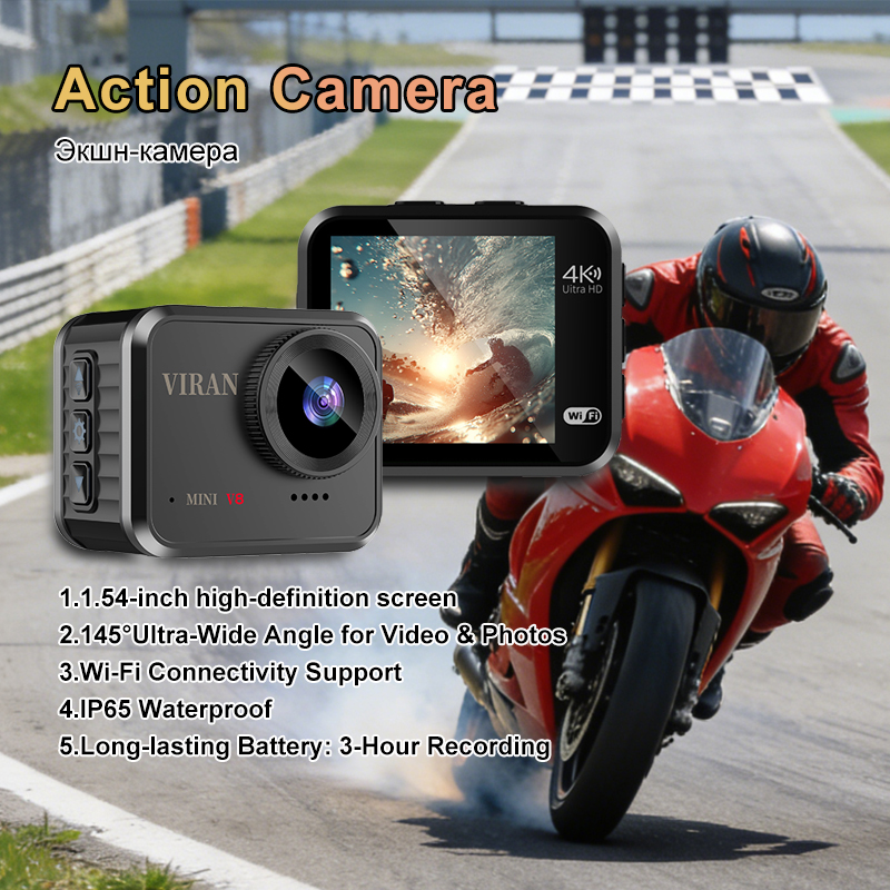 Home Cinema Outdoor - Mini Action Camera 4K Ultra HD