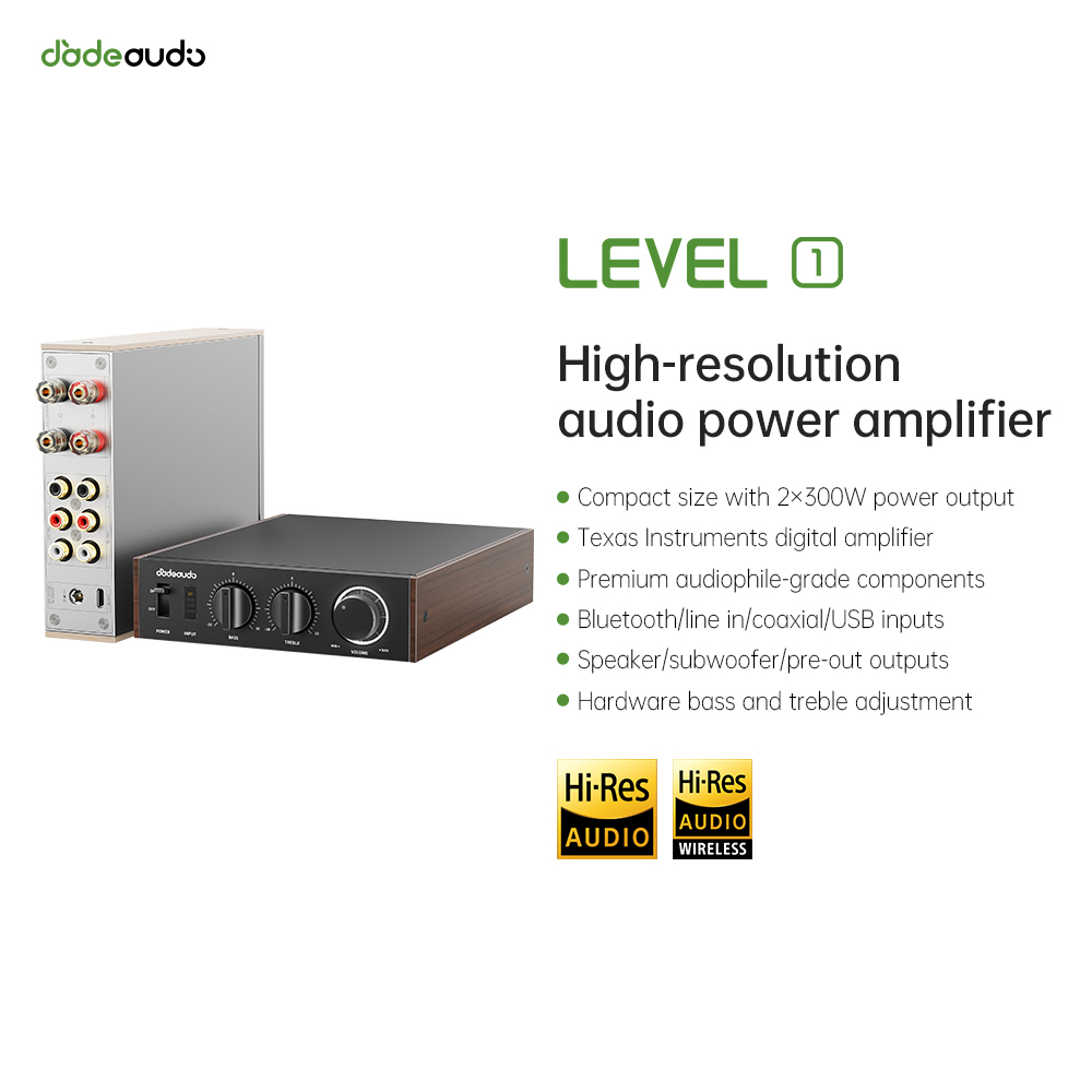 Home Cinema Equipment - JadeAudio Level 1 Desktop HiFi Bluetooth