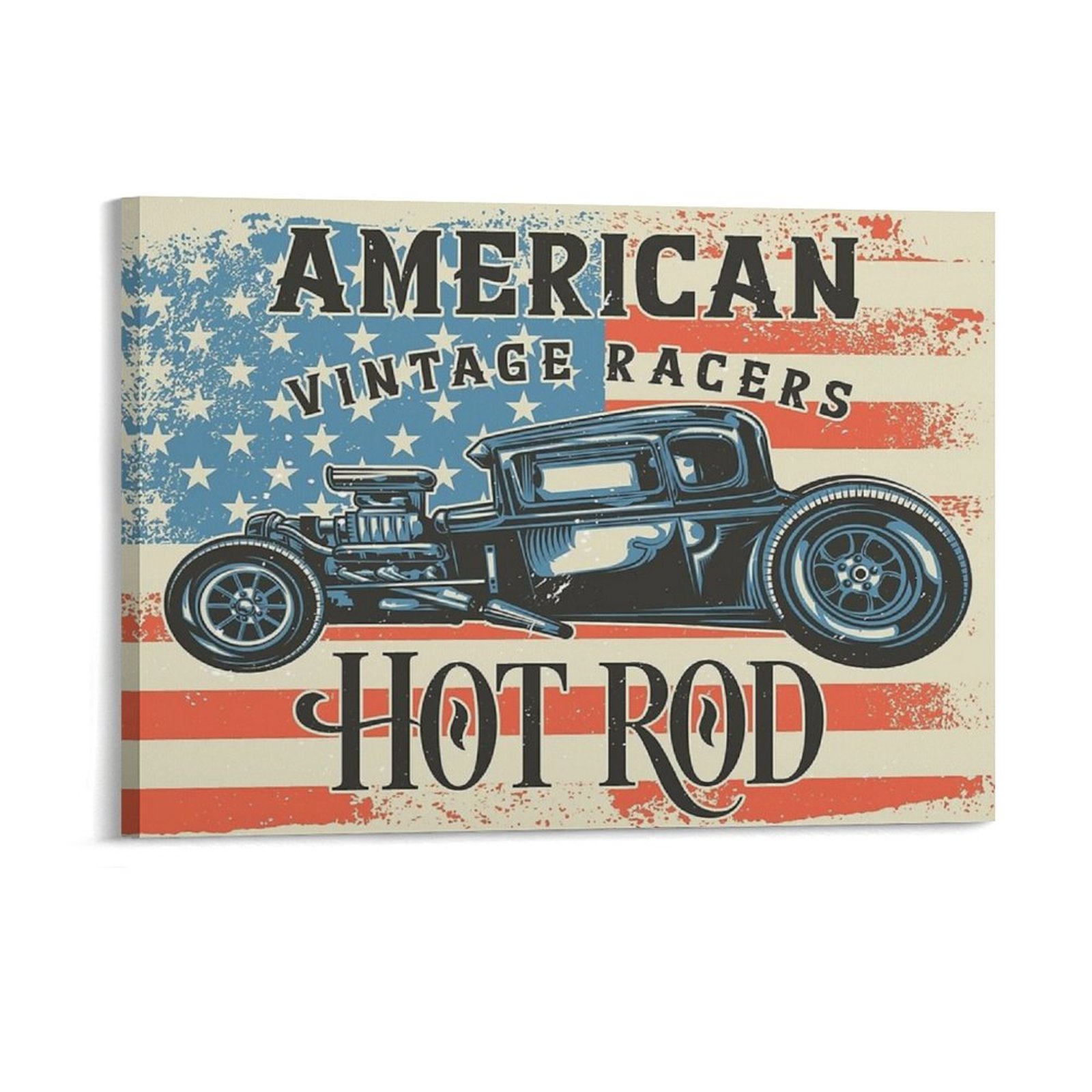 American Hot Rod Canvas Painti - Home Cinema Wall Design ulasan dan harga