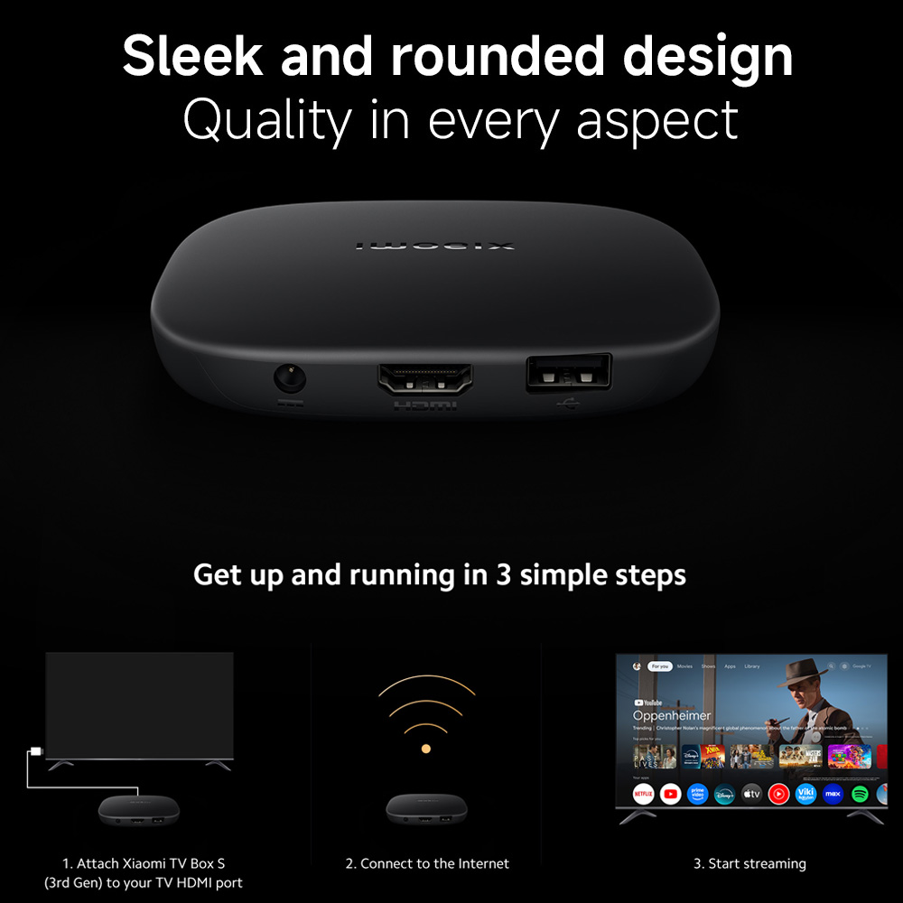 Global Version Xiaomi TV Box S - Home Cinema Dolby Atmos ulasan dan harga
