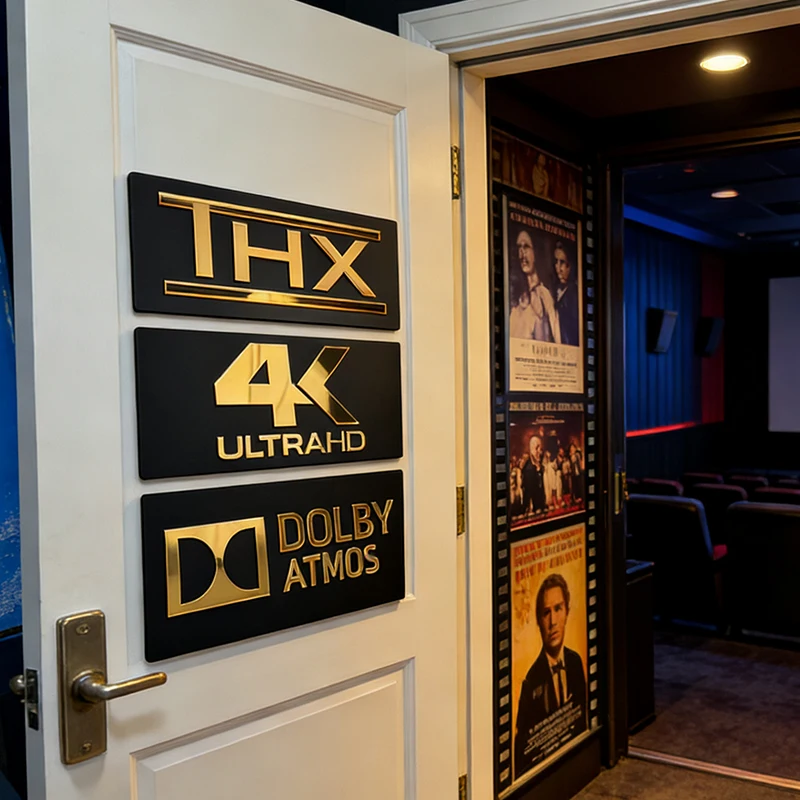 Dolby Atmos & DTS X Wall Signs - Home Cinema Dts X ulasan dan harga