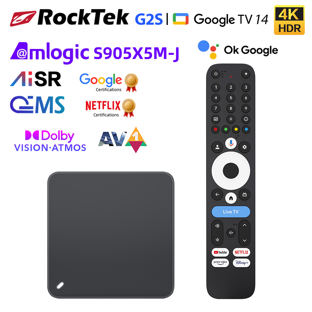 RockTek G2S UHD Google TV Box  - Home Cinema Dolby Atmos ulasan dan harga
