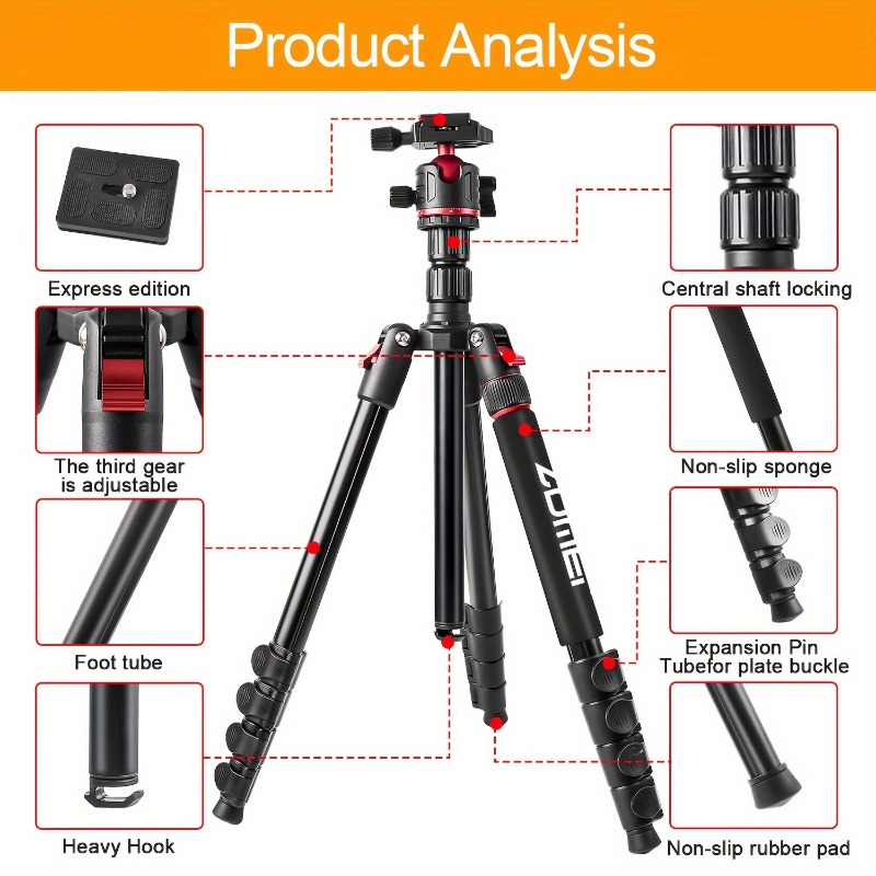 ZOMEI 78.7-inch/200cm Heavy-du - Projector Tripod Stand ulasan dan harga