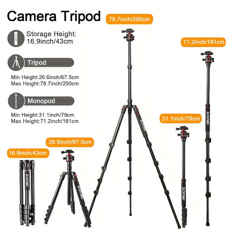 ZOMEI 78.7-inch/200cm Heavy-du - Projector Tripod Stand ulasan dan harga