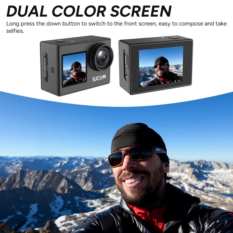 Dual Screen-SJ4000 SJCAM Helme - Home Cinema Outdoor ulasan dan harga