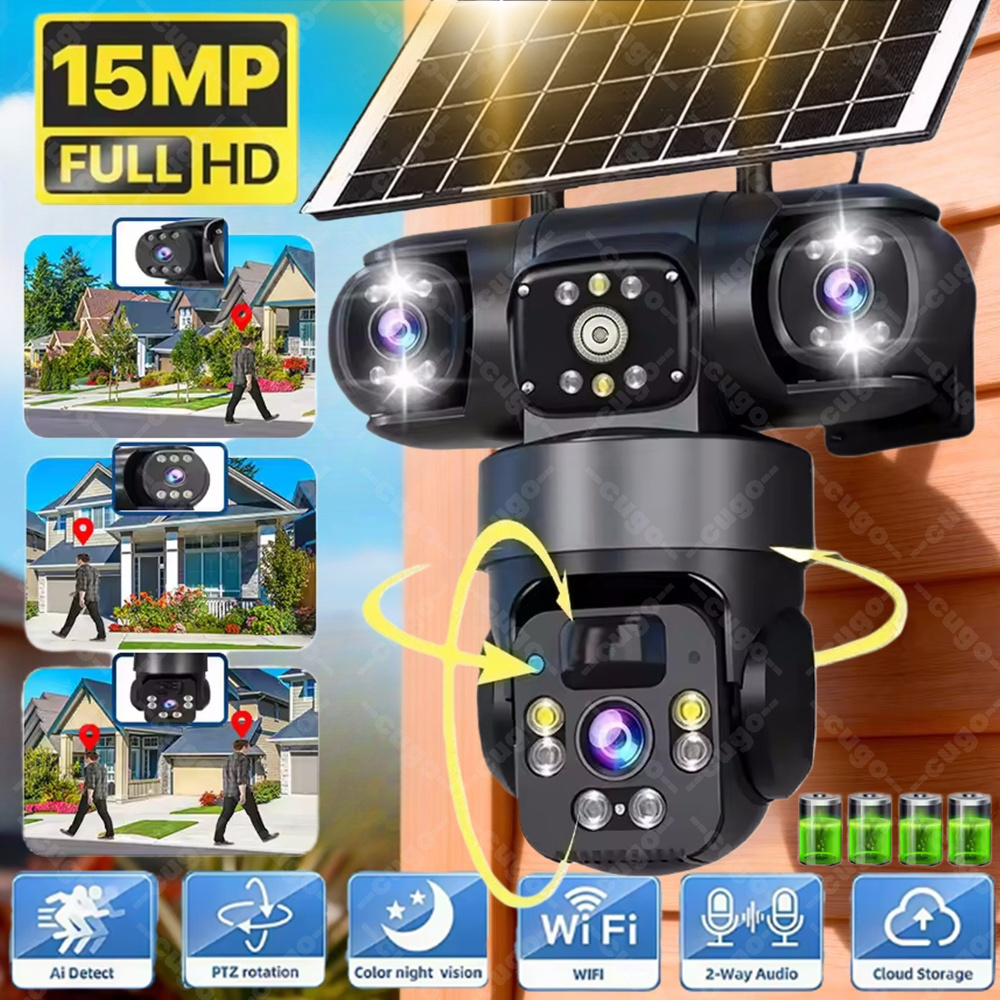 V380 3 Screen 3 Lens WIFI Came - Home Cinema Outdoor ulasan dan harga