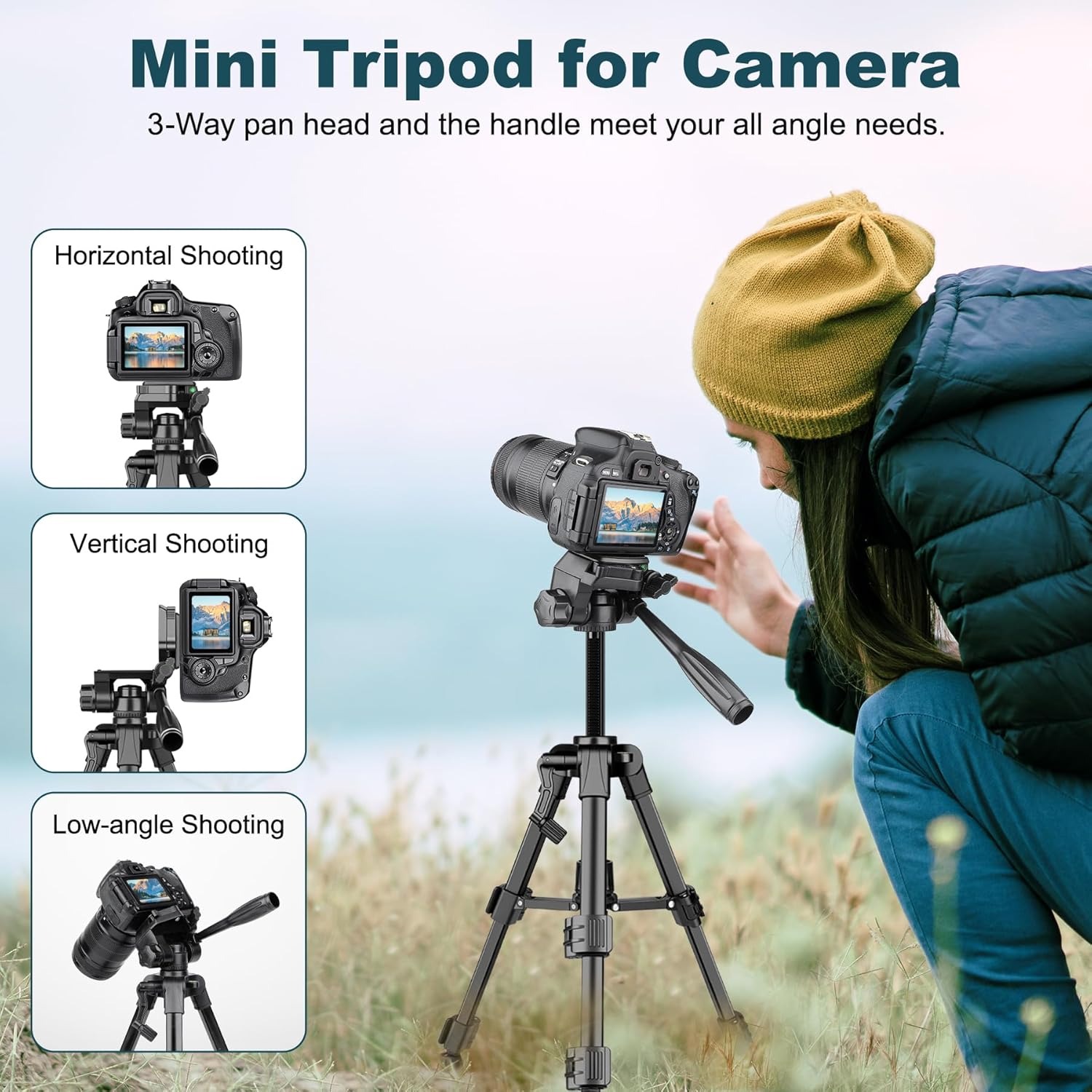 Mini Tripod for Camera, 25inch - Projector Tripod Stand ulasan dan harga