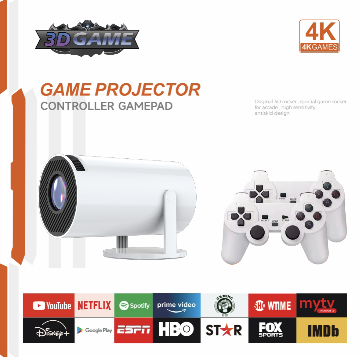 3D Game Projector 2 in 1 F300  - Netflix Home Cinema ulasan dan harga