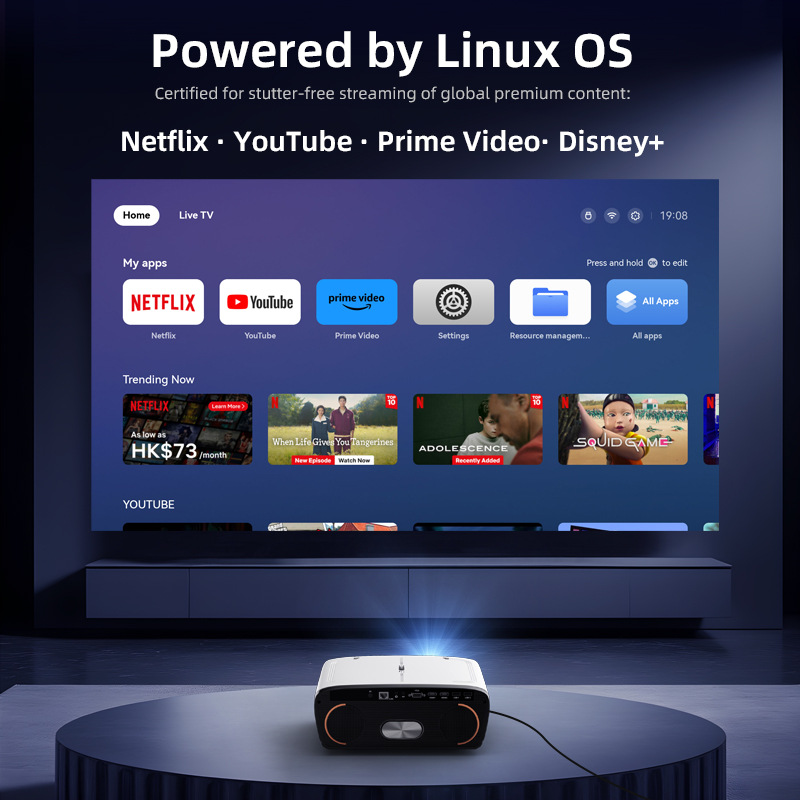 Native 1080P 1850ANSI Beam Por - Netflix Home Cinema ulasan dan harga