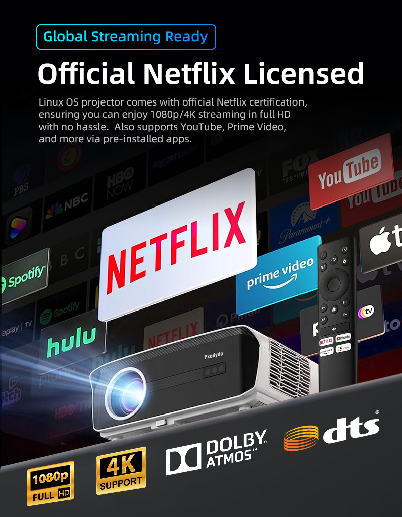 Native 1080P 1850ANSI Beam Por - Netflix Home Cinema ulasan dan harga