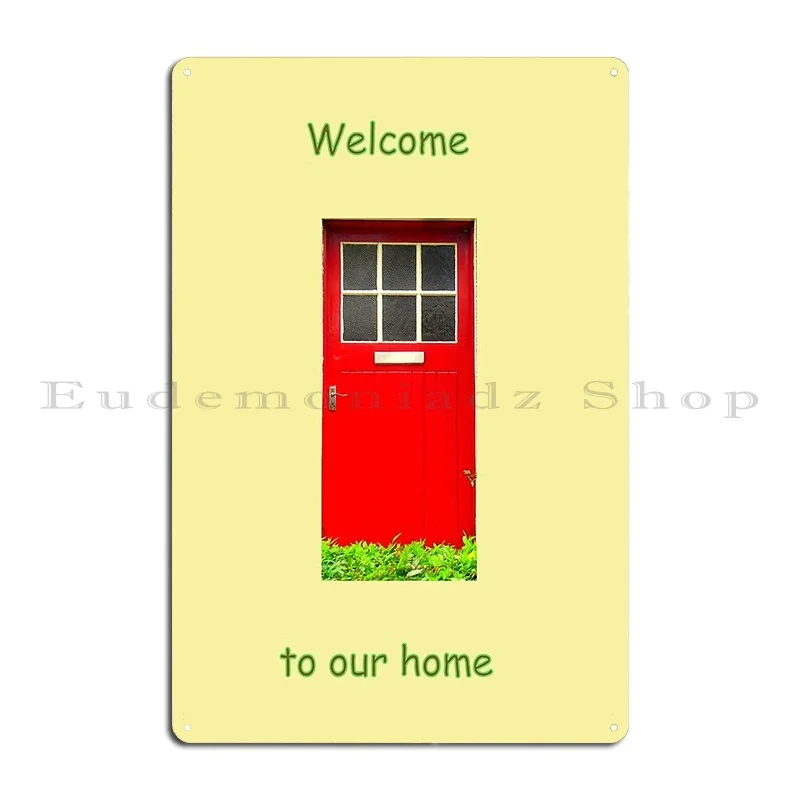 Welcome To Our Home Metal Plaq - Home Cinema Wall Design ulasan dan harga