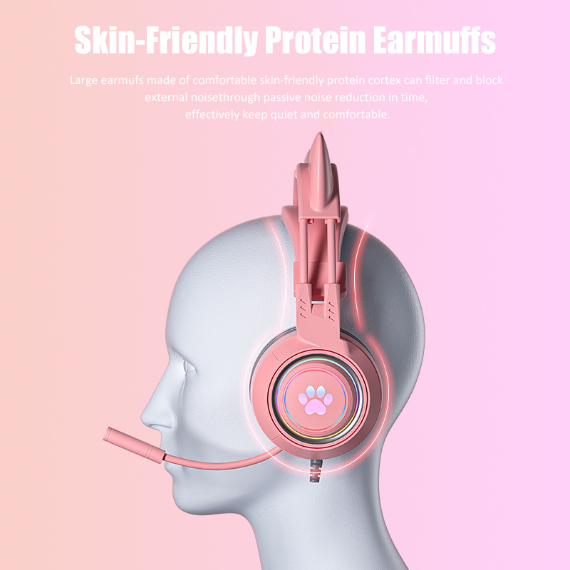 Cute Cat Ear Gaming Headphones - Home Cinema Headphones ulasan dan harga
