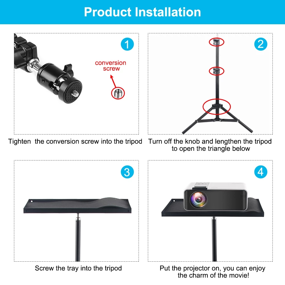 110cm 160cm Adjustable Univers - Projector Tripod Stand ulasan dan harga
