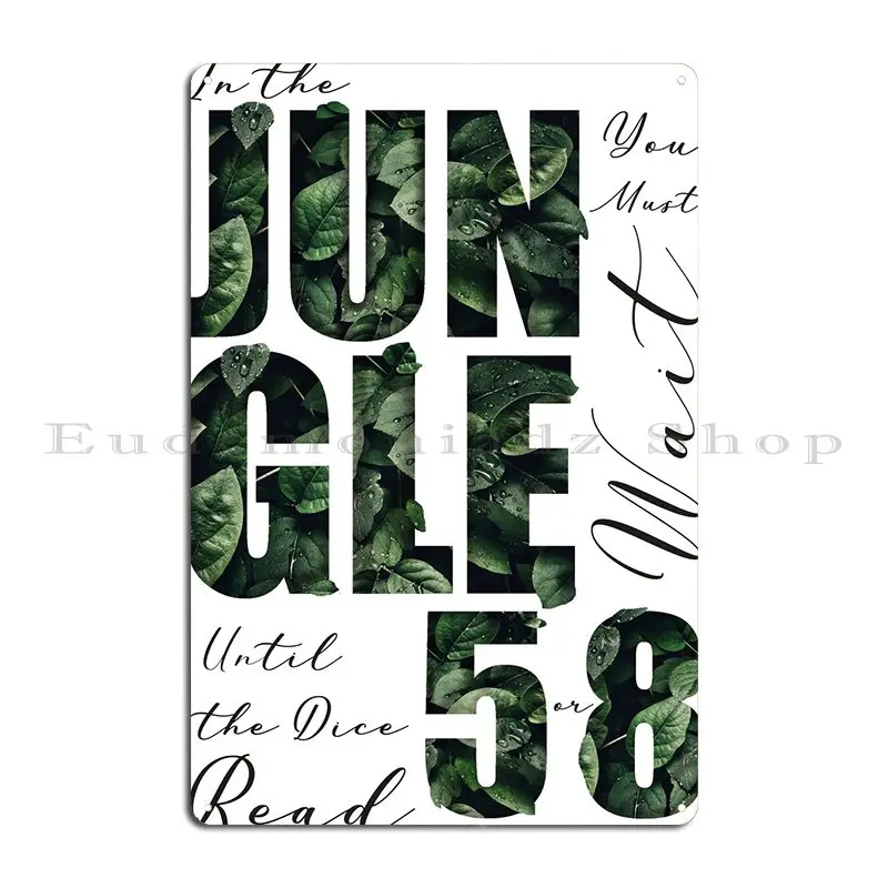 Jungle Of Jumanji Metal Sign W - Home Cinema Wall Design ulasan dan harga