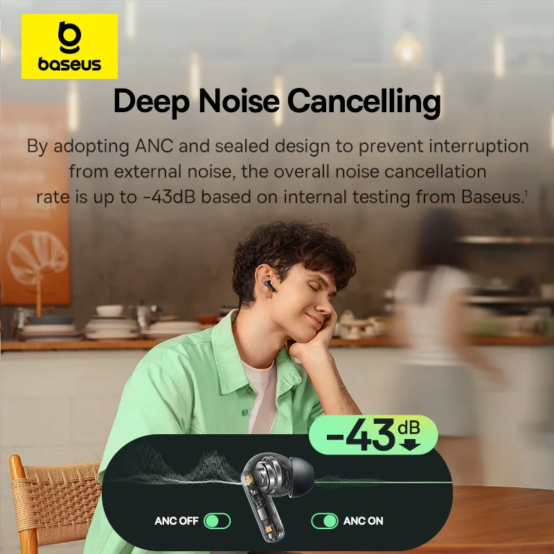 Baseus Bass EP10/BP1 NC -43dB  - Home Cinema Headphones ulasan dan harga