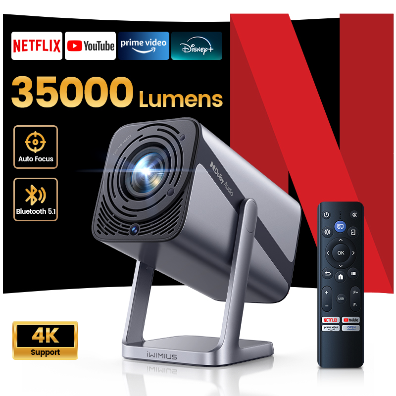 WIMIUS Projector 4K Netflix Li - Netflix Home Cinema ulasan dan harga