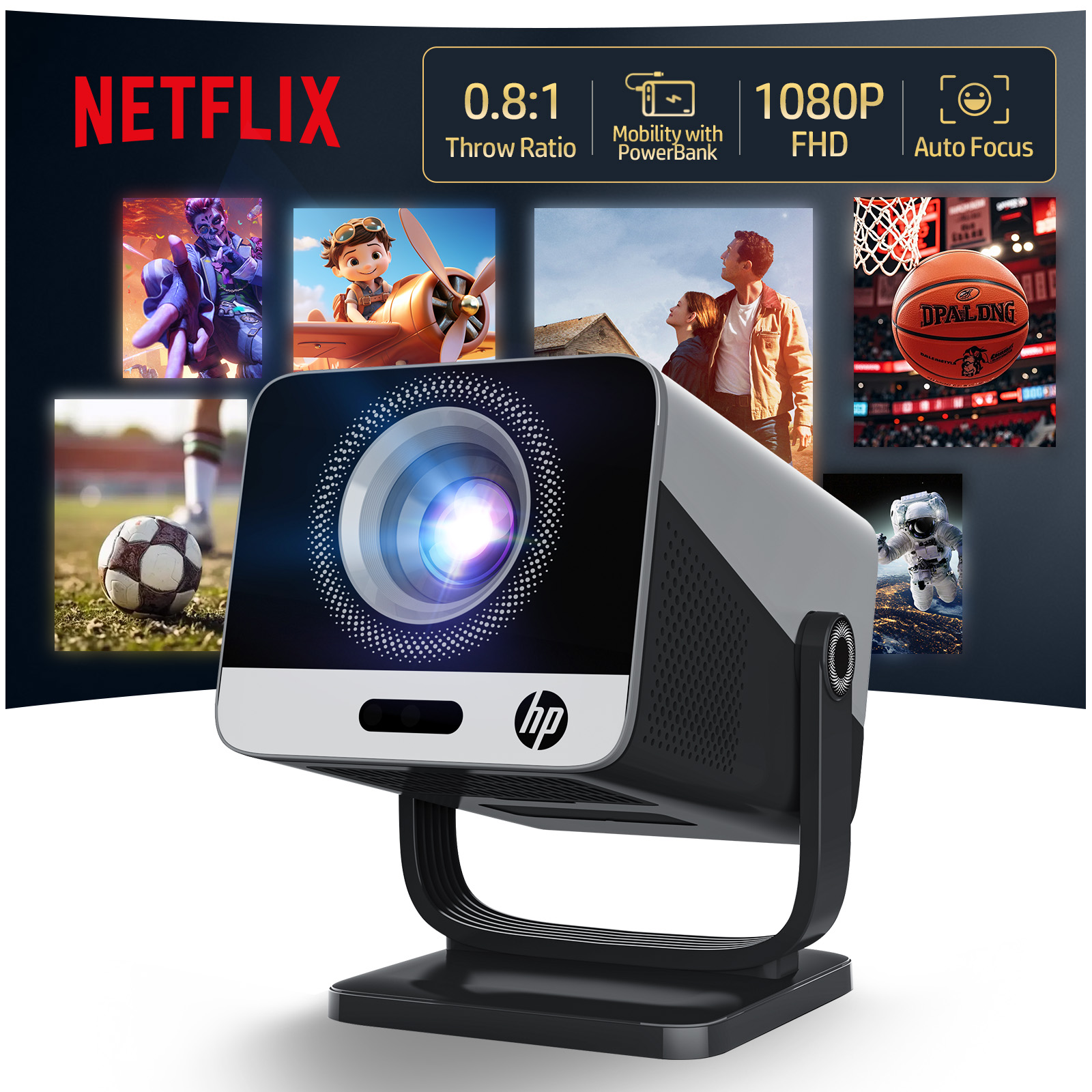 HP MC475 Projector Netflix Lic - Netflix Home Cinema ulasan dan harga