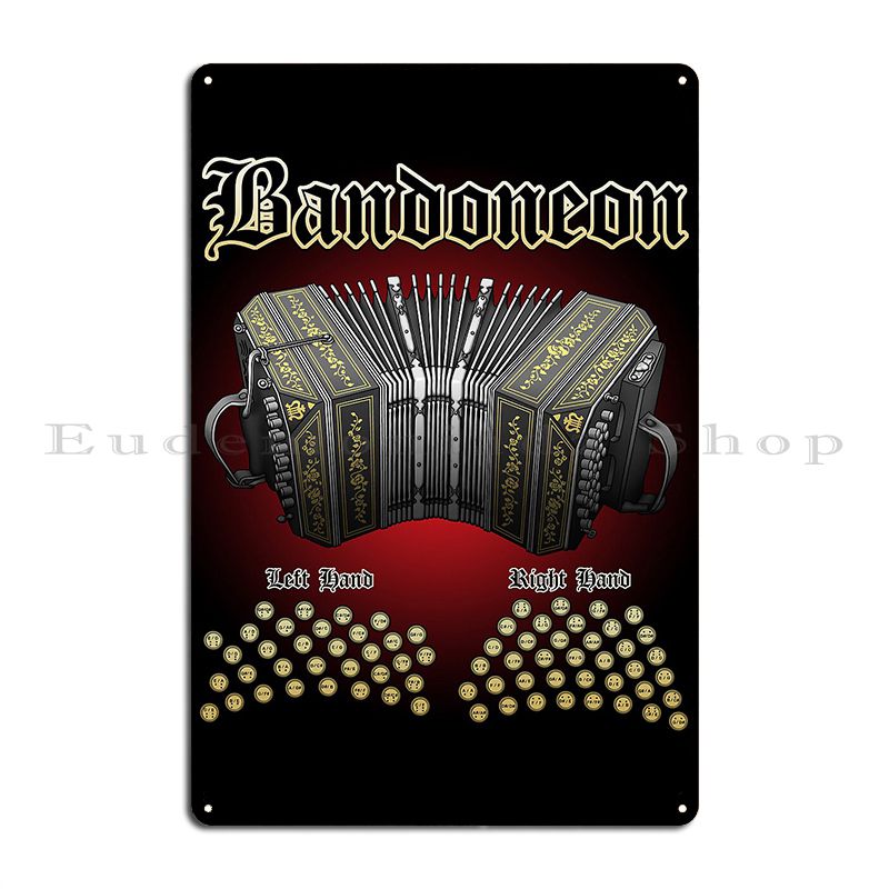 Bandoneon Metal Plaque Poster  - Home Cinema Wall Design ulasan dan harga