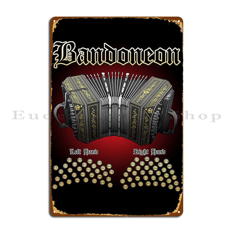 Bandoneon Metal Plaque Poster  - Home Cinema Wall Design ulasan dan harga