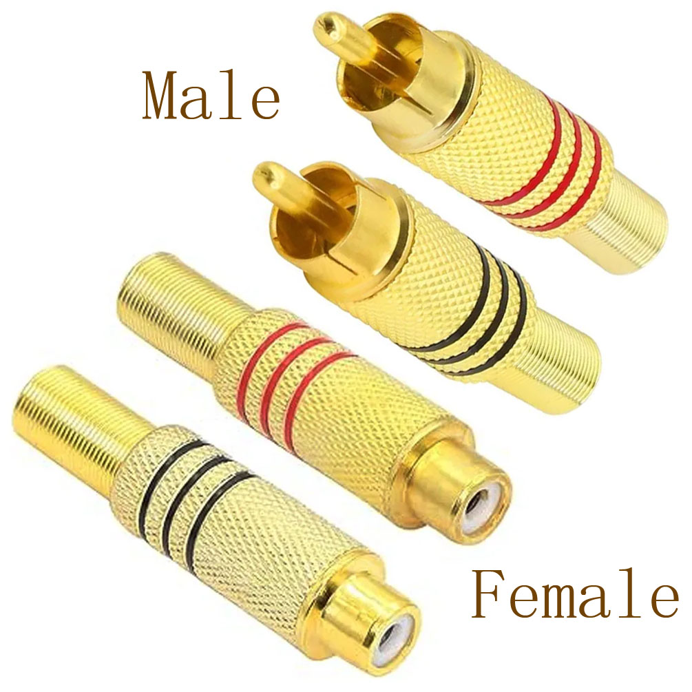 4PCS RCA Plug Gold Plated Sold - Home Cinema Equipment ulasan dan harga