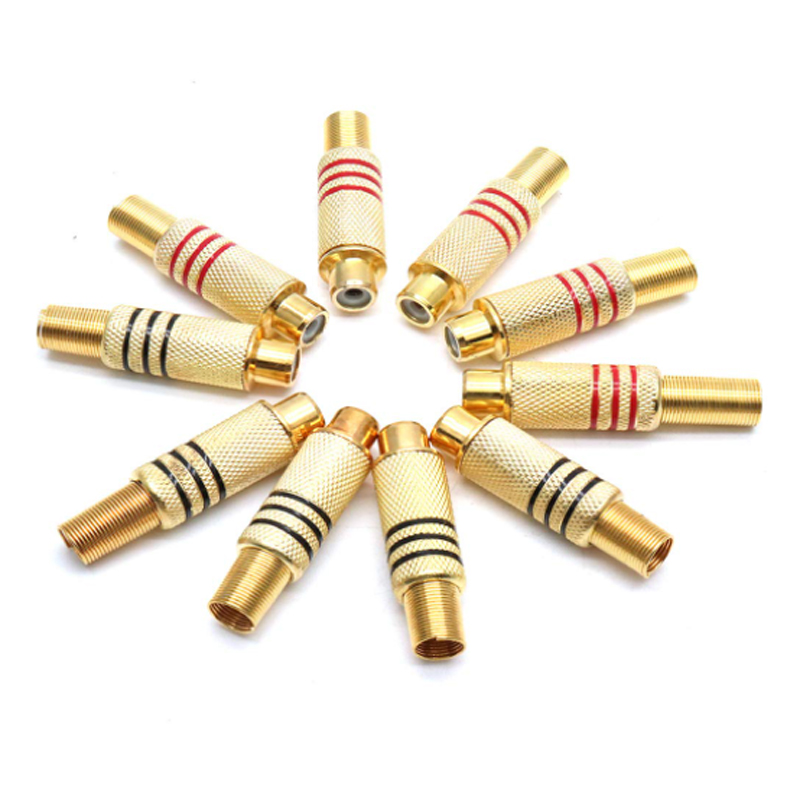 4PCS RCA Plug Gold Plated Sold - Home Cinema Equipment ulasan dan harga