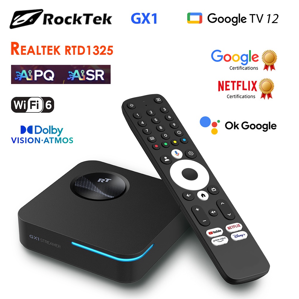 RockTek GX1 UHD Google TV 14 B - Home Cinema Dolby Atmos ulasan dan harga