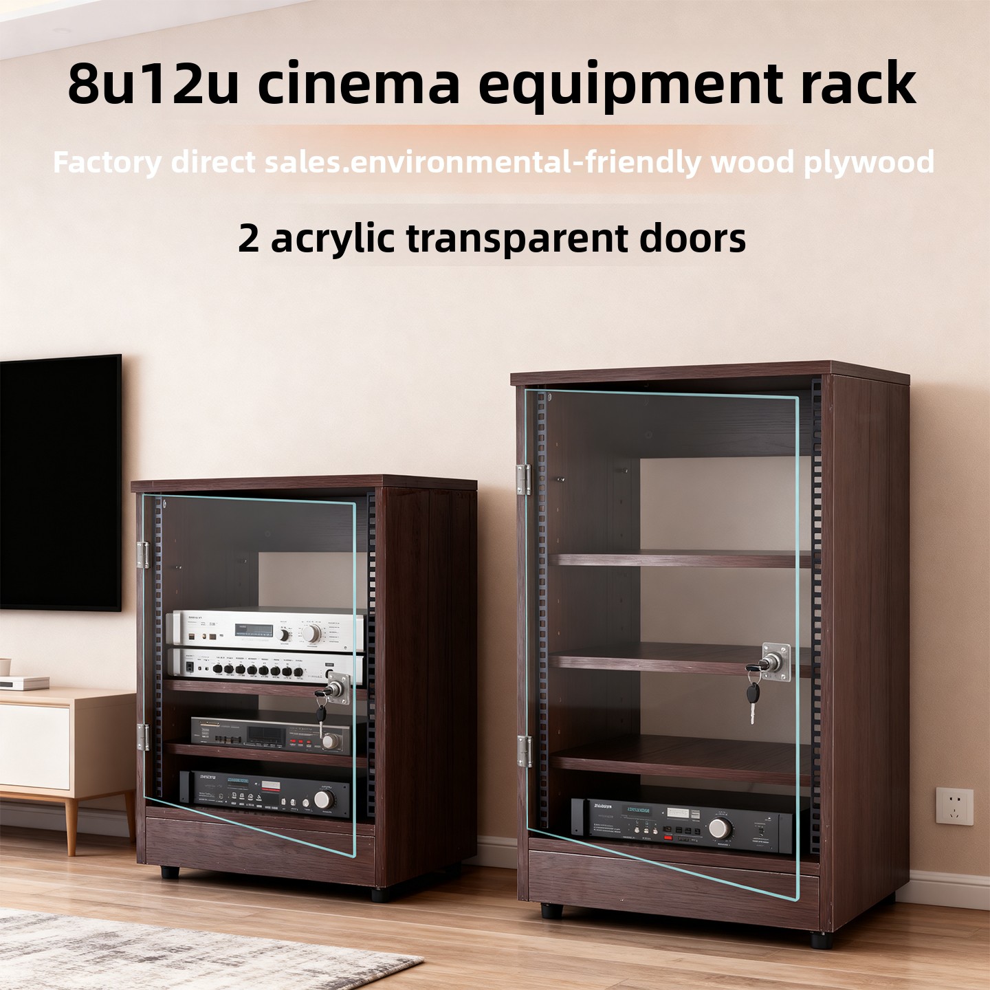 Front transparent door 8U - 16 - Home Cinema Outdoor ulasan dan harga