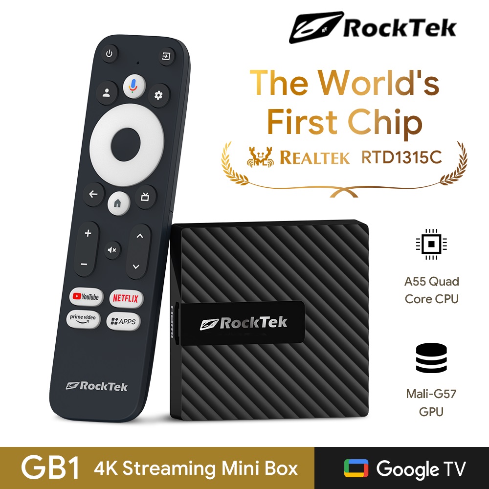 RockTek GB1 TV Dongle Netflix  - Home Cinema Dolby Atmos ulasan dan harga