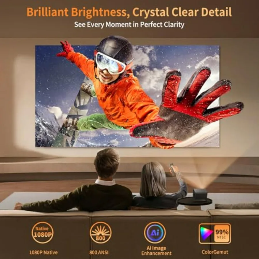ApexTP4K Projector With Wifi A - Netflix Home Cinema ulasan dan harga