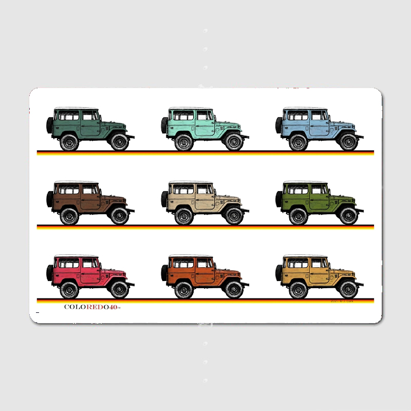 Retro Land Cruiser Fj40 Metal  - Home Cinema Wall Design ulasan dan harga